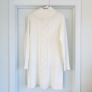White/Cream Cable Knit Dress.